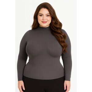 Women's Seamless Long Sleeve Mock Turtleneck Top – Size 2XL – New in Package